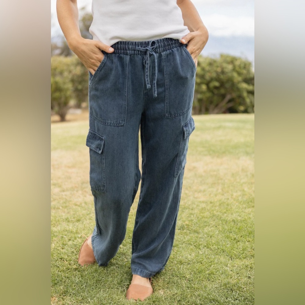 Women's Blue Cargo Pants